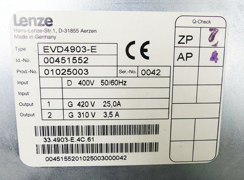 LENZE EVD4903-E