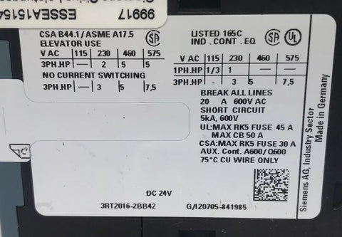 SIEMENS 3RT2016-2BB42