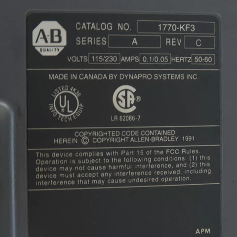 Allen Bradley DH-485 1770-KF3