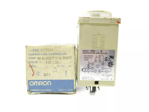 OMRON E5C2-R20J 110-120VAC 0-200C/32-392F