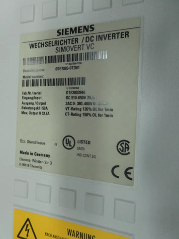 Siemens 6SE7026-0TD61