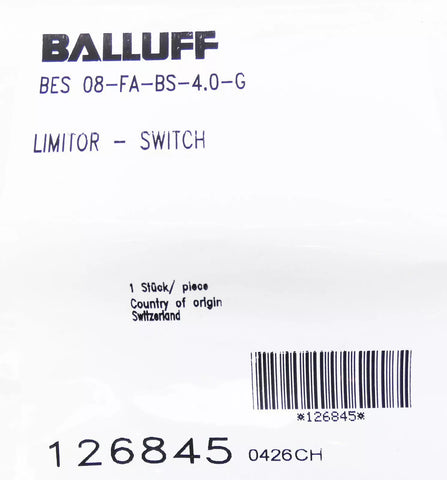 BALLUFF BES 08-FA-BS-4.0-W