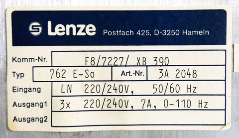 Lenze 762 E-So