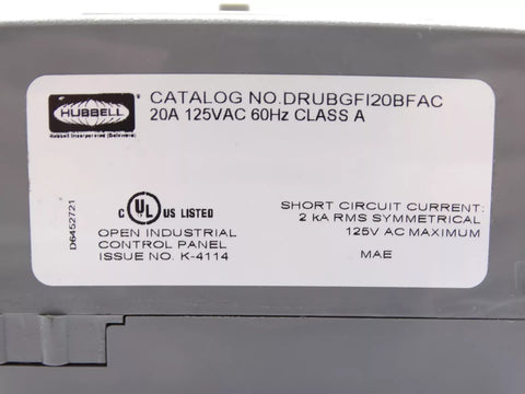 HUBBELL DRUBGFI20BFAC