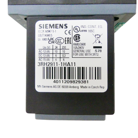 SIEMENS 3RT2035-1AL24 + 3RH2911-1HA11