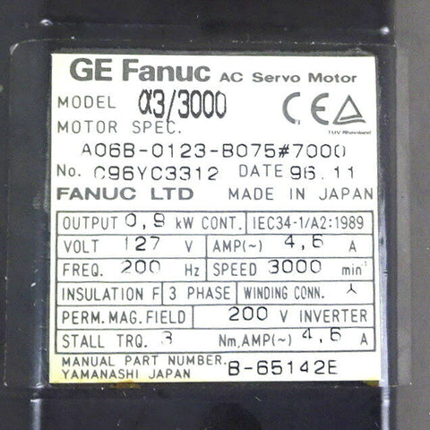 Fanuc A06B-0123-B075#7000