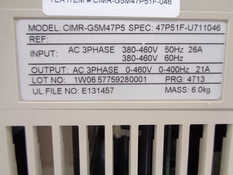 YASKAWA CIMR-G5M47P5