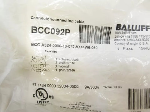 BALLUFF BCCA324-0000-10-072-VX44W6-050