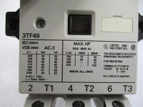 SIEMENS 3TF4911-0AC2