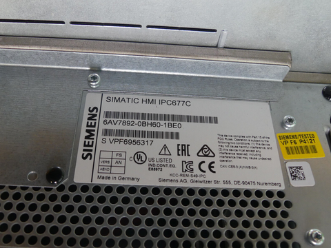 SIEMENS 6AV7892-0BH60-1BE0