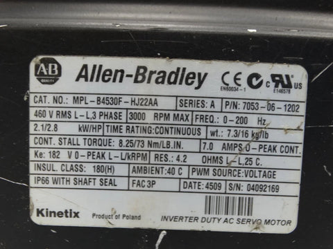ALLEN BRADLEY MPL-B4530F-HJ22AA