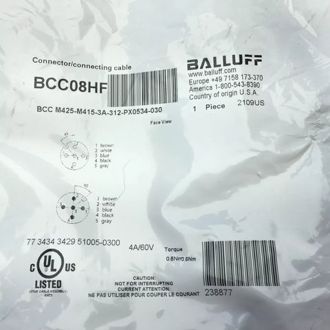 BALLUFF BCC M425-M415-3A-312-PX0534-030