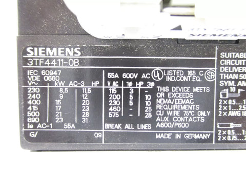 SIEMENS 3TF4411-0B