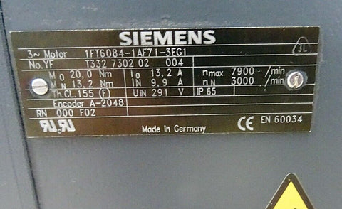 Siemens 1FT6084-1AF71-3EG1