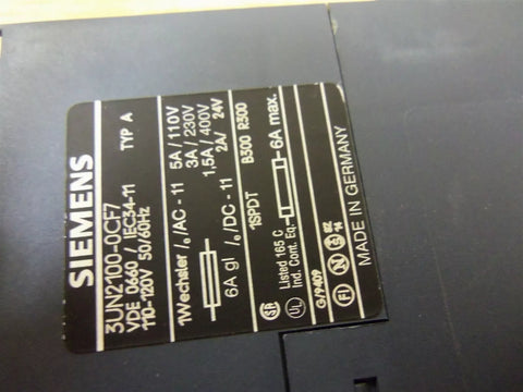 SIEMENS 3UN2-100-0CF7