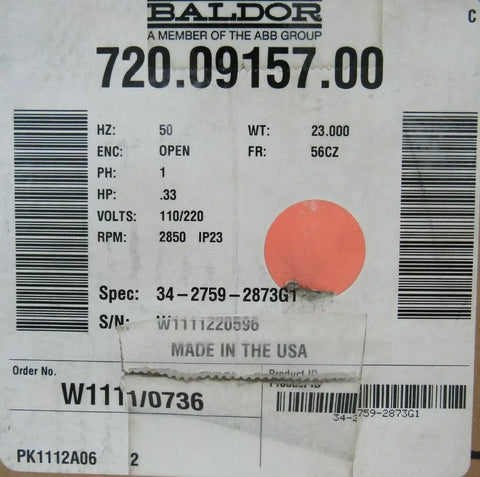 BALDOR 34-2759-2873G1