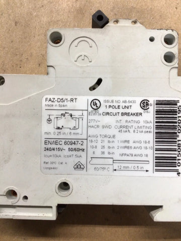 EATON FAZ-D5/1-RT