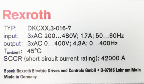 REXROTH DKCXX.3-016-7