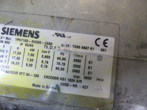 SIEMENS 1PH7103-2HG03-0BB0