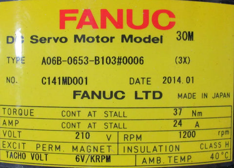 FANUC A06B-0653-B103#0006