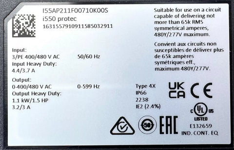 Lenze I55AP211F00710K00S