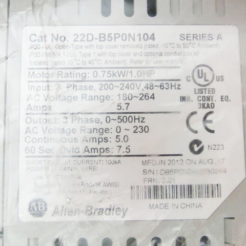 ALLEN-BRADLEY 22D-B5P0N104