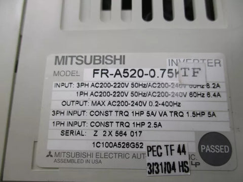 MITSUBISHI FR-A520-0.75KTF