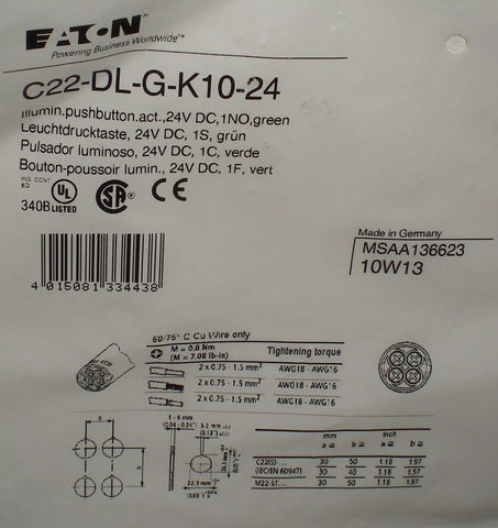 EATON C22-DL-G-K10-24