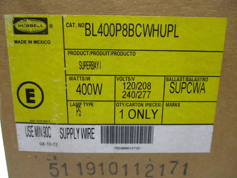 HUBBELL BL400P8BCWHUPL