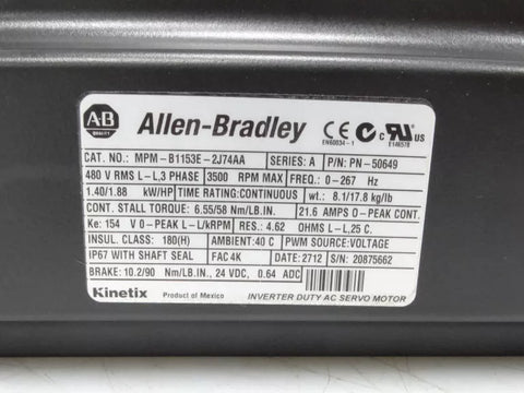 ALLEN BRADLEY MPM-B1153E-2J74AA