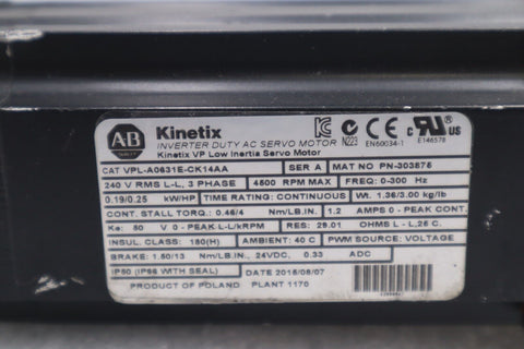 ALLEN BRADLEY VPL-A0631E-CK14AA