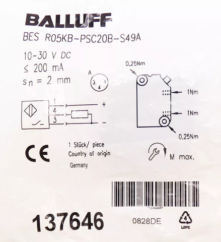 BALLUFF BES R05KB-PSC20B-S49A