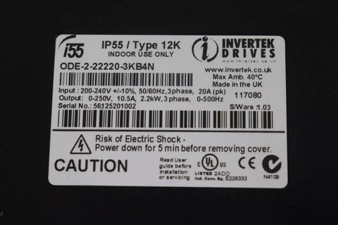 INVERTEK ODE-2-22220-3KB4N