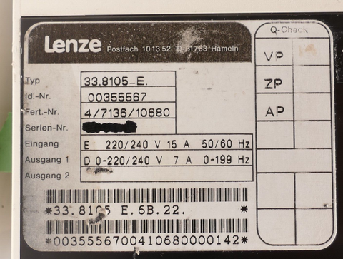 Lenze 33.8105-E