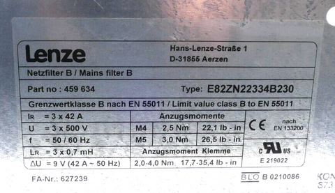 LENZE E82ZN22334B230