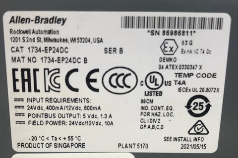 Allen-Bradley 1734-EP24DC, 1734-RTB