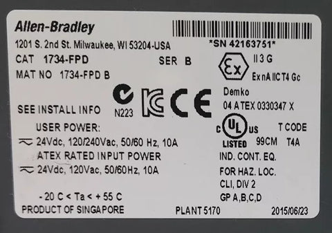 Allen-Bradley POINT I/O 1734-FPD