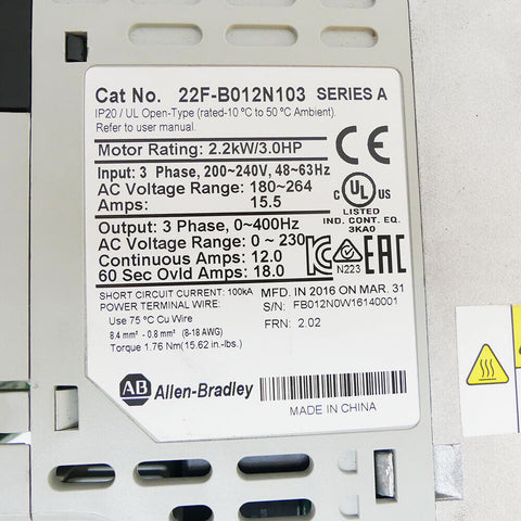 ALLEN-BRADLEY 22F-B012N103