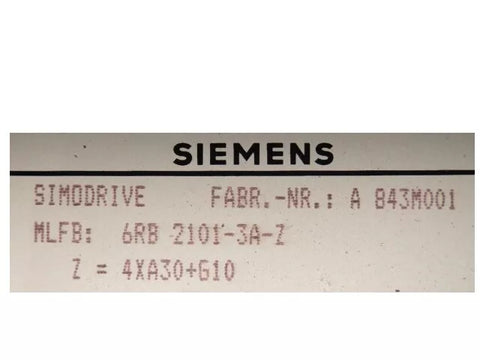 Siemens 6RB2101-3A-Z