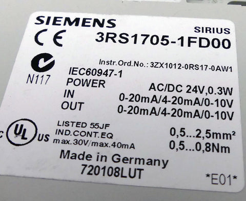 SIEMENS 3RS1705-1FD00