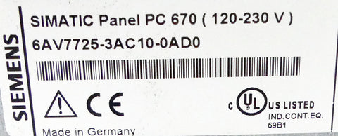 SIEMENS 6AV7725-3AC10-0AD0