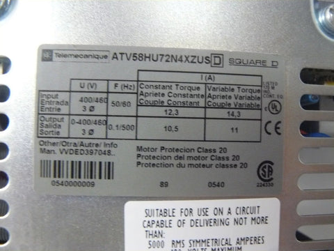 SCHNEIDER ELECTRIC ATV58HU72N4XZUS