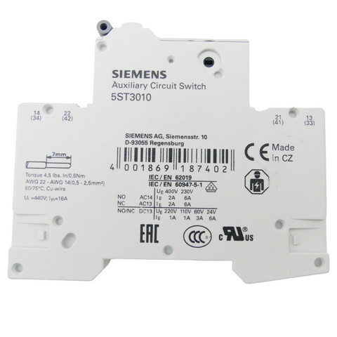 SIEMENS 5SY4416-7 + 5ST3010