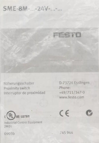 FESTO SME-8M-DS-24V-K-2-M8D