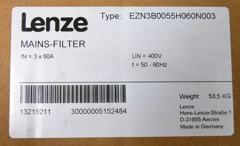 Lenze EZN3B0055H060N003