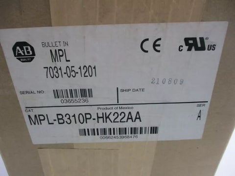 ALLEN BRADLEY MPL-B310P-HK22AA