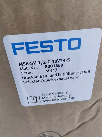 FESTO MS6-SV-1/2-C-10V24-S