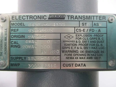 FOXBORO 843DX-H2I1SS