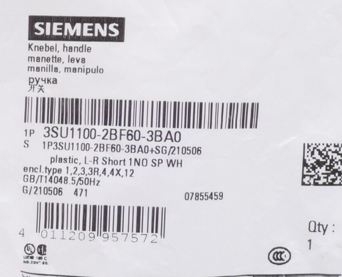 Siemens 3SU1100-2BF60-3BA0