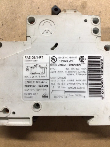 EATON FAZ-D8/1-RT